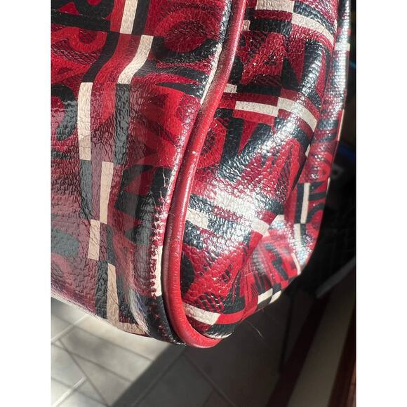 SALVATORE FERRAGAMO Red/Black/White Logogram PVC/Leather bag - Picture 12 of 16